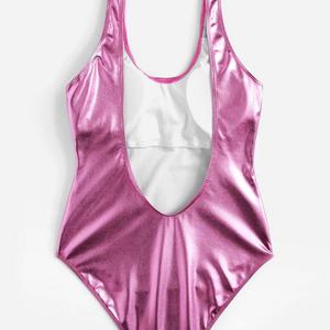 ชุดว่ายน้ำวันพีซแบบเกาะอกลายเรียบสำหรับผู้หญิง พร้อมกระโปรงคลุมชายหาดลายดอกไม้ผูกด้านหน้า ชุดว่ายน้ำแบบสั่งทำพิเศษสำหรับใส่ไปชายหาด - Product Image 4