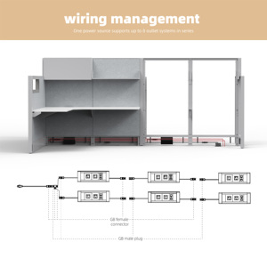 Scrivania Direzionale Moderna per Ufficio Commerciale, Postazione di Lavoro Singola con Presa e Ripiano - Product Image 3