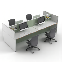 Poste de travail modulaire triangulaire en bois pour bureau, espace de travail collaboratif à 120 degrés, bureau pour 3 personnes
