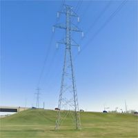 Tour autoportante en treillis d'acier galvanisé haute résistance, poteau d'énergie à 4 pattes en acier cornière certifié ISO pour la transmission électrique
