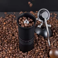 Moulin à café manuel portable pour expresso, mini, en acier inoxydable 420, corps en alliage d'aluminium, moulin à grains manuel, personnalisation du logo