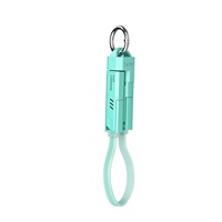 Câble de données multifonctionnel PD240W quatre-en-un en alliage de zinc avec lanière porte-clés, câble de charge rapide compatible avec les téléphones mobiles