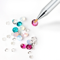 2025 nouvellement arrivé réglable manucure Nail Art outil métal poignée strass cueillette stylo avec Gule ongles pointillage outil