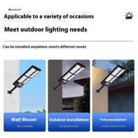 Lampe solaire LED extérieure tout-en-un super lumineuse 600W, indice de protection IP65, avec capteur et télécommande, solution d'éclairage durable pour les jardins
