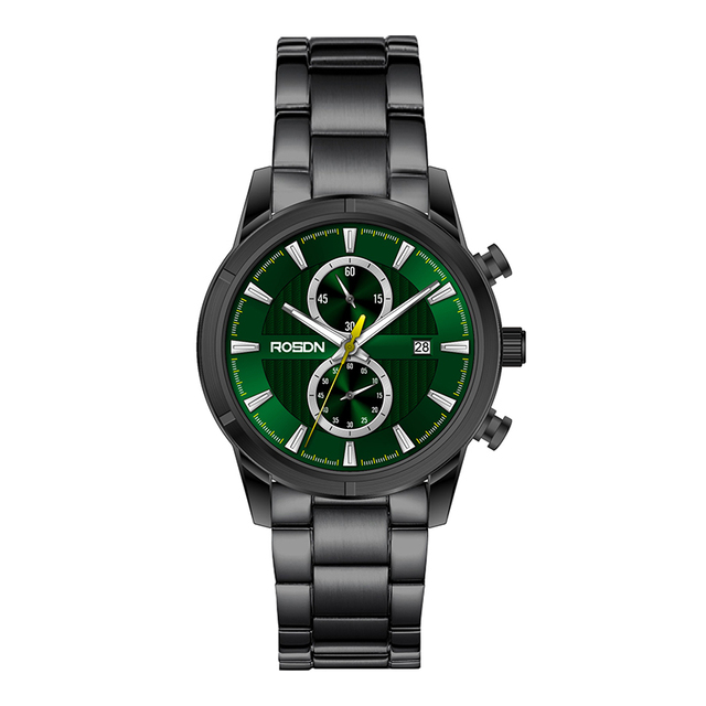 Fashion Mens Watches Top Brand Luxury Quartz Watch Quartz Men Genuine Leather Movement Quartz Watch Cronograf