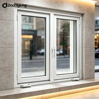 Ventana Abatible de PVC de Alta Calidad, Resistente a Huracanes, con Doble Vidrio Templado, a Prueba de Tormentas y Eficiente Energéticamente