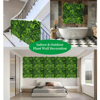 Panel dinding buatan plastik latar belakang dekoratif taman vertikal luar ruangan Boxwood Panel bunga rumput hijau pagar Pesta 1