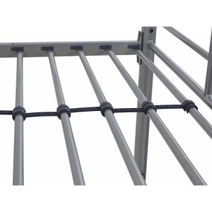 Cama litera moderna de metal LILY, extensible y convertible de individual a tamaño queen, con estructura de hierro duradera, procedente de Turquía, para el hogar y hoteles. - Product Image 6