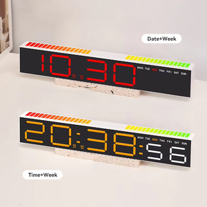 Horloge de table numérique multifonctionnelle avec alarme intelligente, température et humidité, écran LED RVB grand format, veilleuse - Product Image 5