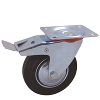 Roue pivotante industrielle pneumatique solide en caoutchouc de 2, 3, 4 pouces, mini, robuste, 50 mm