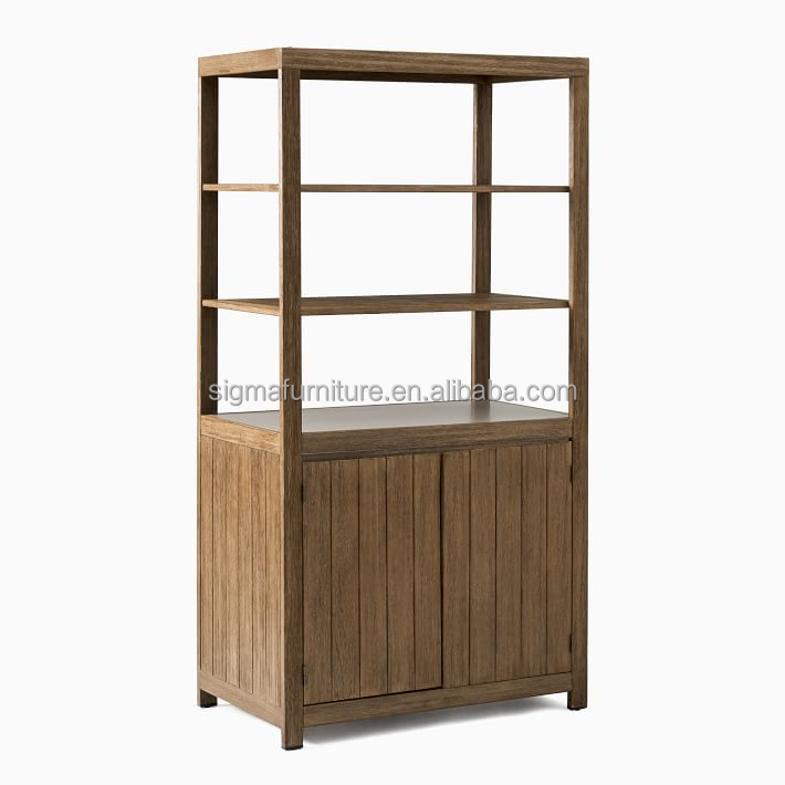 New Arrival Build Your Own Customizable Outdoor Furniture  Teak Wood All Weather Kitchen Cabinet Shelf Set