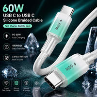KYT-Cable DE DATOS 3A con Carga rápida PD para iPhone 12/13/14/15/16 - TPE/Nylon trenzado diseño anti-curva