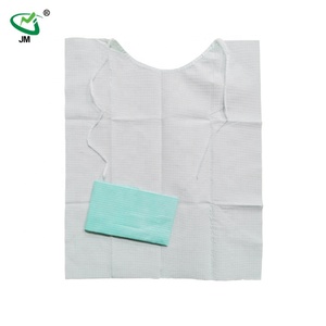 Bavoirs chirurgicaux pour dentiste avec cravate Tablier dentaire jetable bleu 2 plis pour patients - Product Image 4