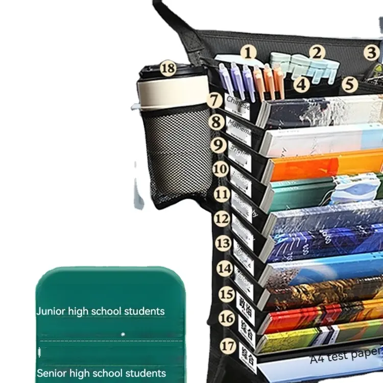 Deli DL4732 libro borsa da scrivania per studenti borsa da appendere borsa da scrivania di alta qualità