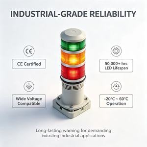 Industrial LED Warning Light 3 Color Tower Signal <b>Alarm</b> Lamp 85dB Buzzer for Crane Factory Automation - Product Image 5