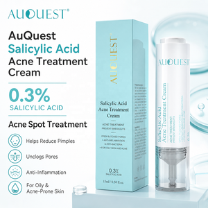 Crema OEM per il trattamento dell'acne con acido salicilico al 0,3%, riduce i punti neri e l'acne del <span class=keywords><strong>viso</strong></span>, controlla e elimina le imperfezioni. - Product Image 3