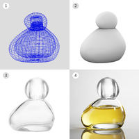 Botol Parfum Isi Ulang Kaca Transparan Bulat 50ml Standar Dengan Tutup Bulat Perak