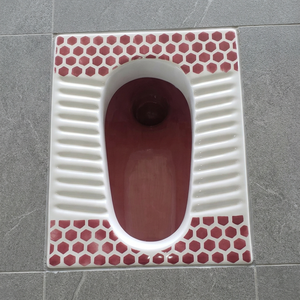 โถสุขภัณฑ์แบบนั่งยองสองสี เซรามิก ดีไซน์ทันสมัย สีแดง ยี่ห้อ Orissa Eastern Sanitary Ware จากอินเดีย ราคาประหยัด - Product Image 1