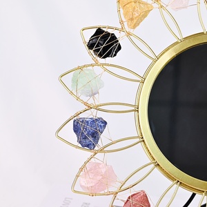 Thiết Kế Mới Tự Nhiên Reiki Rose <span class=keywords><strong>Quartz</strong></span> Healing Pha Lê Nguyên Thô Đá Hướng Dương Gương Cho Thiền Quà Tặng Pha Lê Khác Thủ Công Mỹ Nghệ - Product Image 5