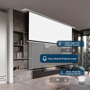 VisualMr 72インチAIスマートインチ天井引込めプロジェクタースクリーン電動天井ドロップダウンプロジェクター全プロジェクター用 - Product Image 4