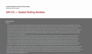 Sistema de <span class=keywords><strong>Ventanas</strong></span> Corredizas de Aleación de Aluminio Moderno Greatmen GM-TLC, Aislamiento Térmico, Vidrio Low-E con Certificación Energy Star, Acero Inoxidable - Product Image 5