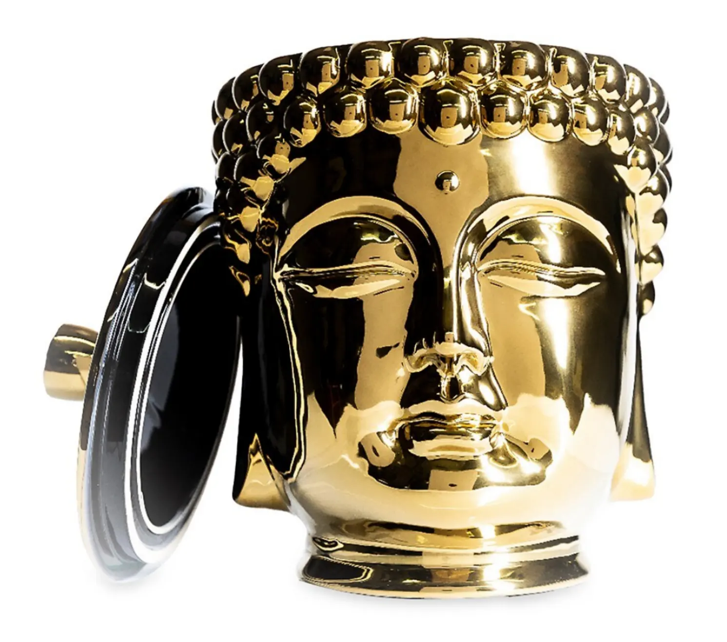 Uddha-Vela de cerámica de oro y plata, ontainer URE