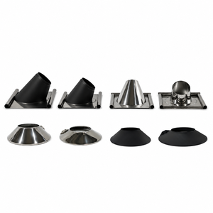 Revêtement noir pour <span class=keywords><strong>cheminée</strong></span> de poêle à double paroi de 125 mm (5 pouces) avec raccord de <span class=keywords><strong>toiture</strong></span> à 45 degrés - Product Image 5