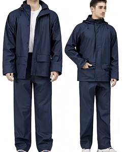 Traje Impermeable, Transpirable <span class=keywords><strong>y</strong></span> Cortavientos de PVC para Motocicleta, Traje de Dos Piezas para Hombre, para Trabajo, Senderismo <span class=keywords><strong>y</strong></span> Pesca - Product Image 1