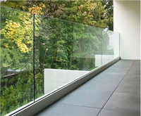Accessoires de rampe d'escalier en aluminium thermolaqué à installation facile pour clôture de jardin domestique, ensemble complet de fixation de balustres