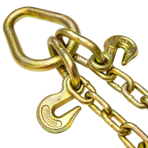 GYATSO G80 V цепь на уздечку 5/16 "X2 FT, транспортная буксировочная цепь для прицепа с 15-дюймовыми крючками и захватными крючками с 5400 Lbs WLL для платформы - Product Image 3