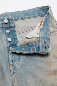 กางเกงยีนส์ขาบานสไตล์กอธิควินเทจของผู้ชายกางเกงทรงหลวมขากว้างกางเกงซ้อนกันซักได้สำหรับฤดูร้อนฤดูหนาวโดยตรง - Product Image 6