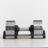 Ensemble d'haltères intelligentes en fonte multi-positions 40 kg, électroplaquées, à réglage rapide – Équipement de fitness en gros pour la maison