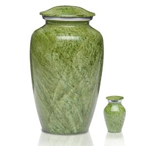 Urna de cremación de aluminio para adultos de primera calidad Acabado de mármol Estilo americano Calidad Cenizas humanas Entierro Almacenamiento conmemorativo Suministros funerarios - Product Image 6