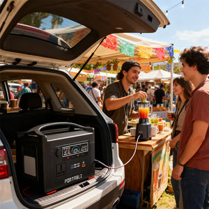 Station d'alimentation au lithium ternaire à onde sinusoïdale pure 200W solaire 220V50Hz 65W Type-C XT60 MPPT Lampe torche LED - Product Image 6