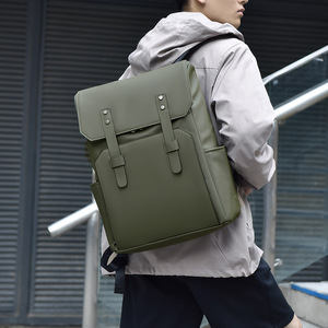 Large Capacity Unisex <b>Backpack</b> Zipper Closure PU Polyester Waterproof USB Fashionable Travel School <b>Business</b> Laptop <b>Backpack</b> - Product Image 3