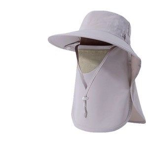 Wide Brim Bucket Hat With Neck Cover Breathable Sun Protection For Outdoor Activities Fishing Adults Pink - Product Image 3