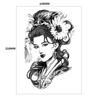 Corps étanche faux tatouage autocollant festival cadeau sexy hanche tatouage temporaire pour femmes fille tatouages