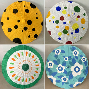 Sombrilla de papel china para bodas, sombrilla de papel blanco para damas de honor, parasol para fiestas. - Product Image 6