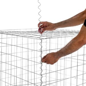 39.4 "x 19.7" x 19.7 "dây thép mạ kẽm hàng rào lưới trang trí hàng rào giỏ gabion tường cho sân vườn sân sau cảnh quan ngoài trời - Product Image 6