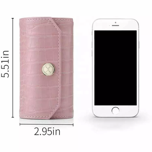 Custom Lightweight Portable Jewelry <b>Rolling</b> Bag for Earrings Necklaces Rings Jewellery Packaging <b>Boxes</b> in Velvet PC Material - Product Image 6