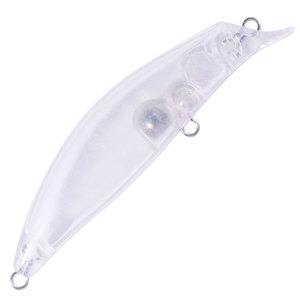 Leurre de pêche Minnow non peint de 7,8 cm et 5,7 g, vierge, pour bricolage, avec billes d'acier, Wobbler pour achigan, brochet, et lucioperca - Vente en gros - Product Image 1