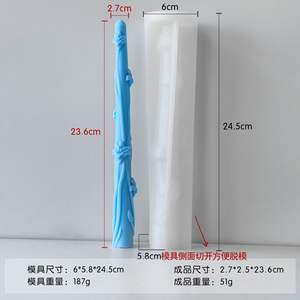 Lange Zylindrische Blume Silikonform Kegelgeprägte Kerzenform für Seife Sojawachs Geschenk Hochzeitsfeier Konische Kerzenformen Silikon - Product Image 5