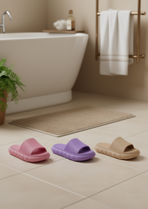 Sandali EVA da donna con punta aperta, colore beige, taglia 26, infradito estive, ciabatte comode antiscivolo stile nuvola - Product Image 2