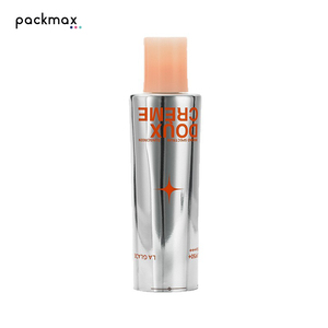 High-shine silver aluminum-<b>plastic</b> <b>tube</b> for facial cleanser — cosmetic refillable bottle packaging material - Product Image 1