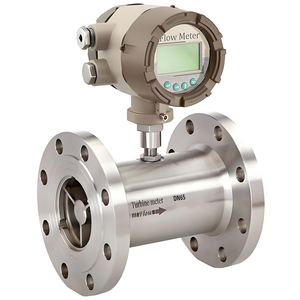 Pemancar aliran turbin Digital saniter tinggi, Input 4-20ma Meter baja tahan karat pengukuran elektronik pengukur air minyak OEM - Product Image 1