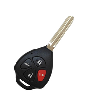 Excellent boîtier de clé vierge à 3+1 boutons, modèle 12BBY CMII ID 2005DJ1379, compatible avec les clés de voiture Toyota 2005DJ1379