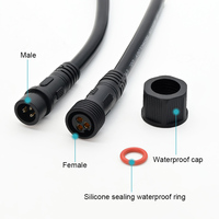 Connexion de câble d'aviation M12 Fil d'éclairage LED M12 Câble d'extension étanche à double extrémité mâle femelle pour capteurs automobiles