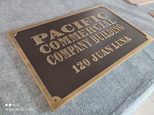 Placa de Metal de Bronce Personalizada para Uso en Interiores/Exteriores, <span class=keywords><strong>Número</strong></span> de Casa para Publicidad, Decoración de Parques, Dirección de Oficinas y Tiendas - Product Image 2