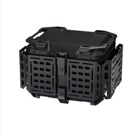 Vente en gros de nouveaux coffres à bagages portables pour moto, noirs, 45L, en alliage d'aluminium, multifonctionnels, blindés