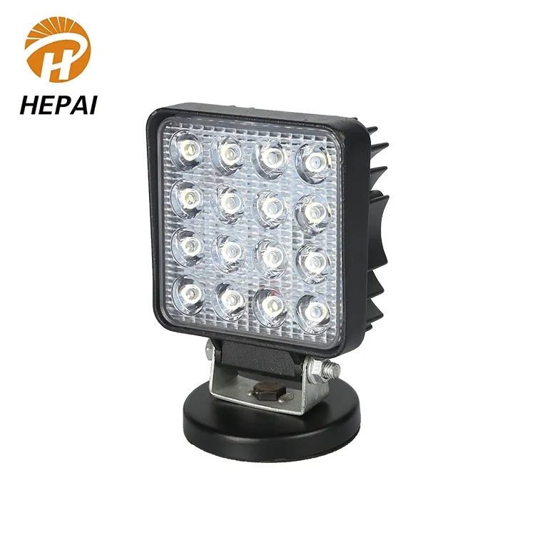 Buen servicio 48W coche de inundación Spot intermitente camiones Offroad Led frontal del automóvil Lámpara de trabajo blanco puro 3w * 16leds 40 unids/caja DC12 ~ 65V